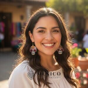 Mexican earrings skull desing